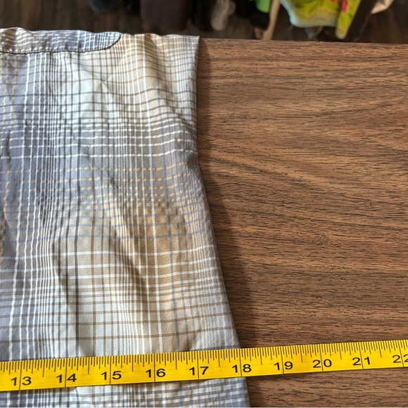 MEC Women's Plaid Shirt Dress - Blue and Tan - Picture 10 of 11